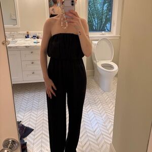 Elegant Black Strapless Jumpsuit